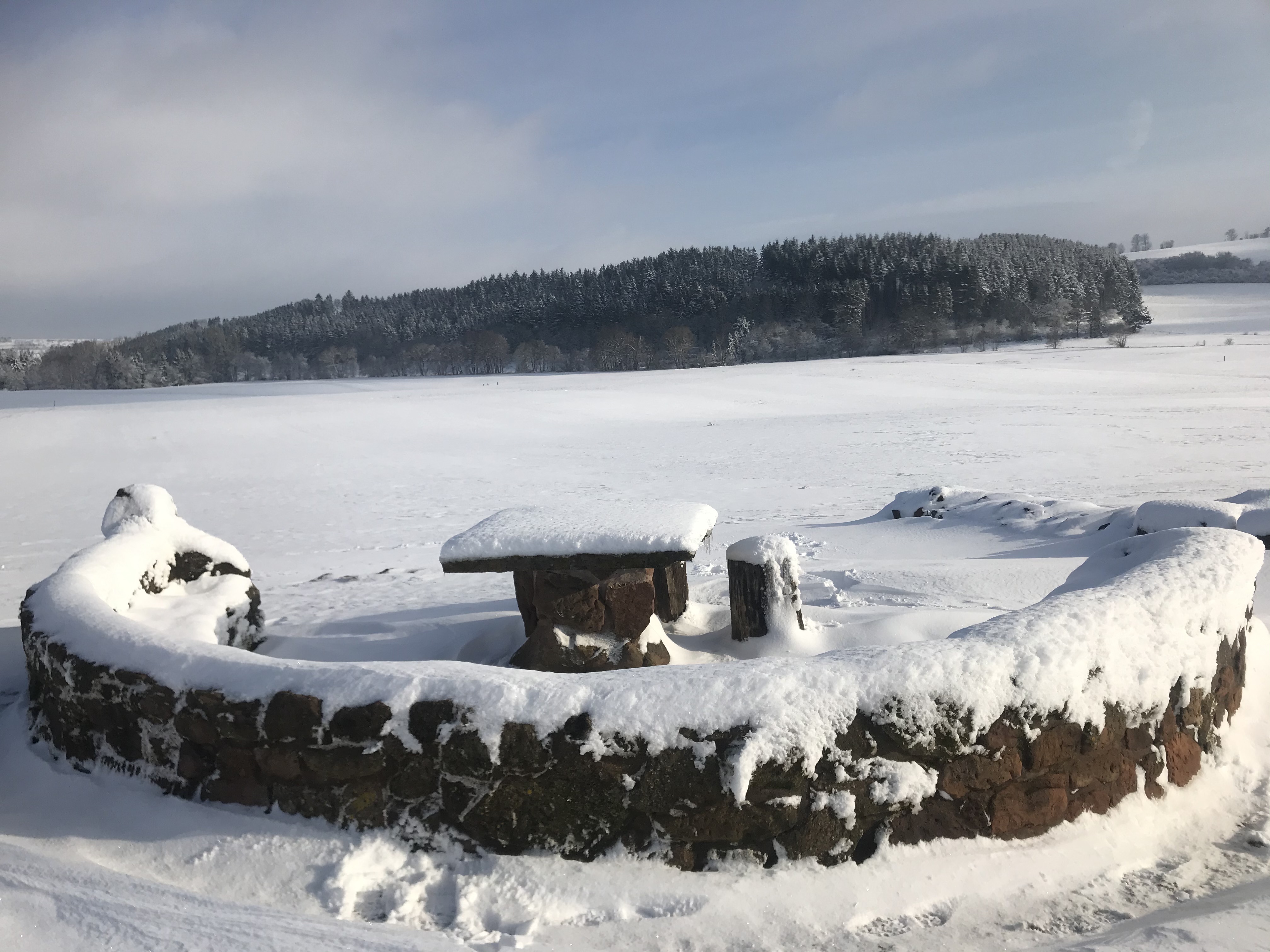 Die Exedra im Winter