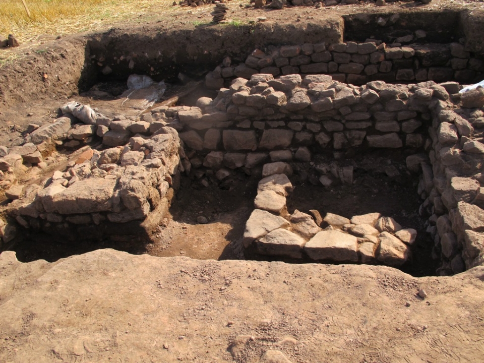 Die r&ouml;mische K&uuml;che - in der Mitte die Feuerstelle